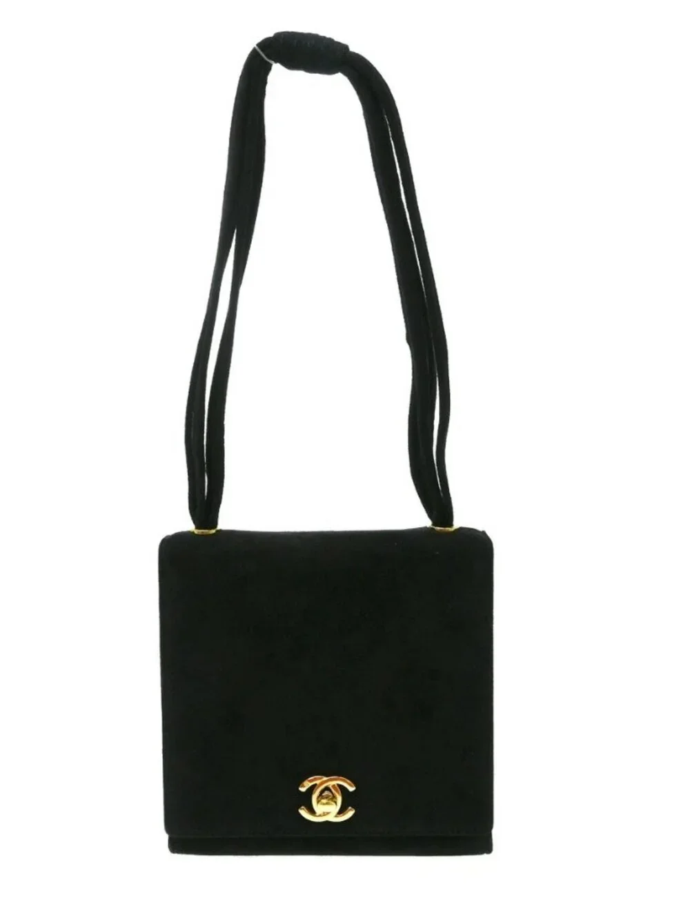 Best08 Chanel Black Suede Handbag KQ01804
